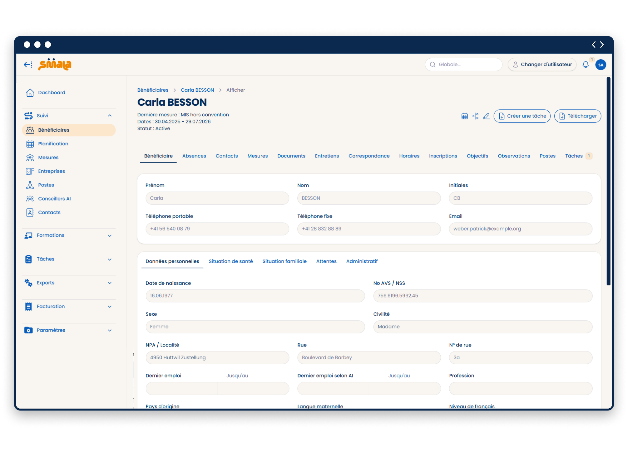 Gestion des dossiers de vos bénéficiaires